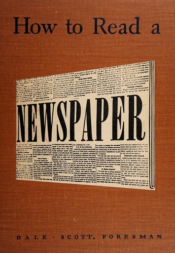 Cover for How to read a newspaper