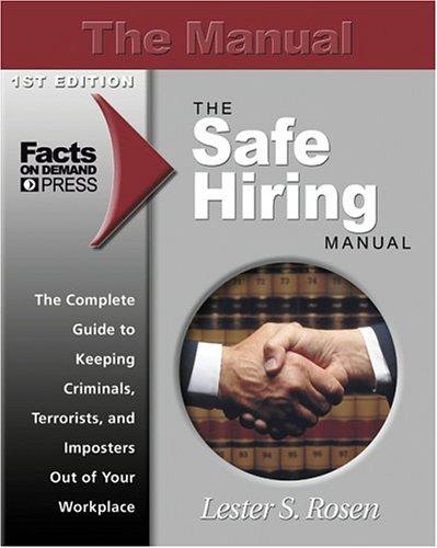 Cover for The Safe Hiring Manual