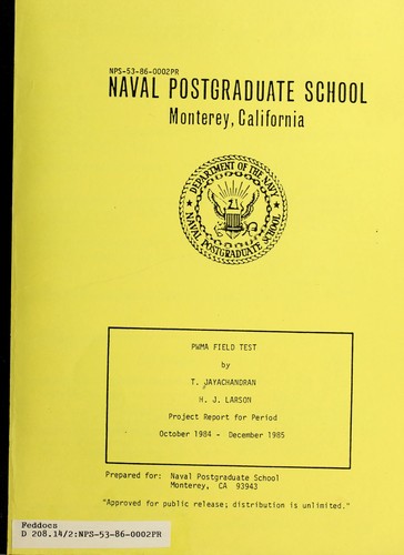 Cover for PWMA field test