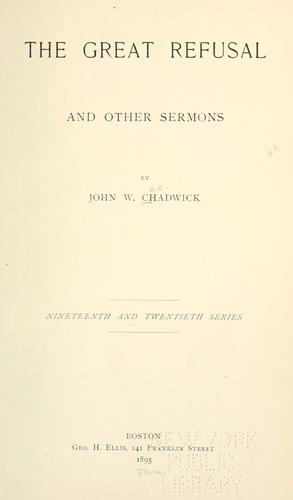 Cover for The great refusal