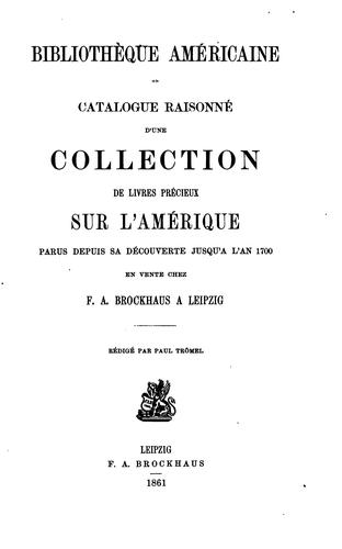 Cover for Bibliothèque américaine.