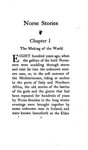 Cover for Norse Stories Retold from the Eddas