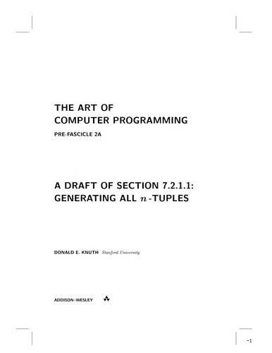 Cover for The art of computer programming