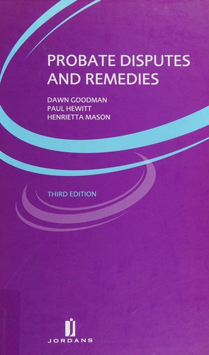 Cover for Probate Disputes and Remedies