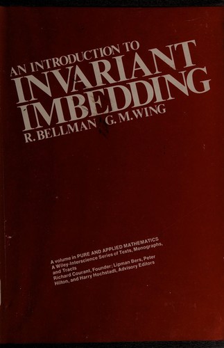 Cover for An introduction to invariant imbedding