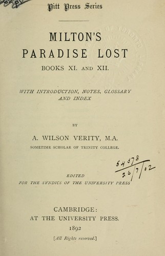 Cover for Paradise lost