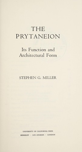 Cover for The prytaneion