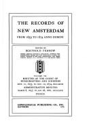 Cover for The records of New Amsterdam from 1653 to 1674 anno Domini