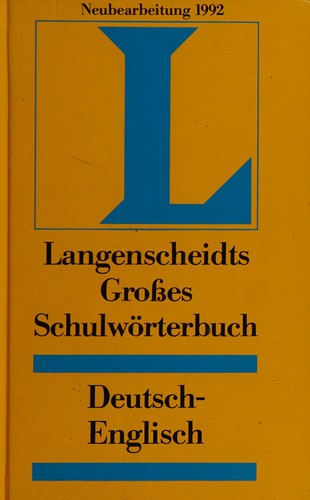 Cover for Langenscheidts Grosse Schulworterbuch Deutsch-Englisch