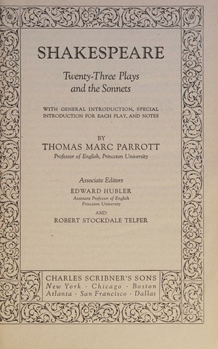 Cover for Shakespeare Twenty Three Plays & the Son
