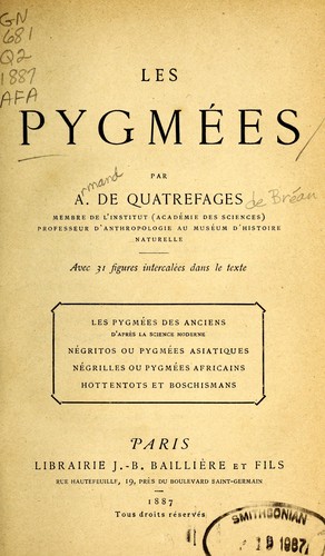 Cover for Les pygmées
