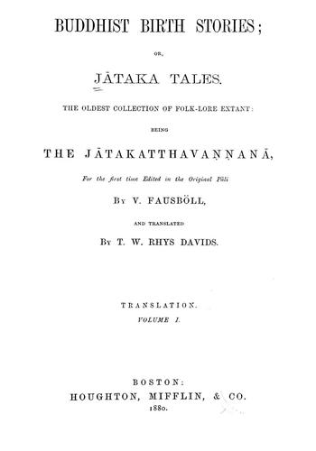 Cover for Buddhist birth stories