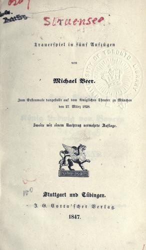 Cover for Struensee