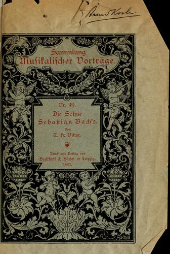 Cover for Die Sohne Sebastian Bach's