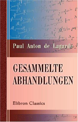 Cover for Gesammelte Abhandlungen