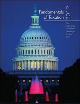Cover for Fundamentals Of Taxation 2012 Edition With Taxation Software