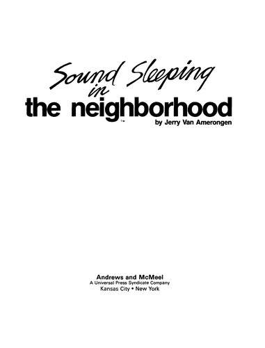 Cover for Sound sleeping in The neighborhood
