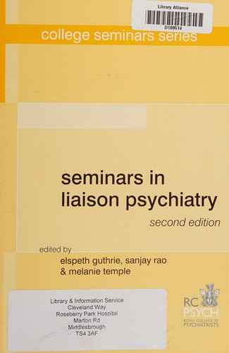 Cover for Seminars in Liaison Psychiatry