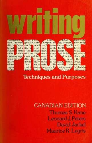 Cover for Writing prose