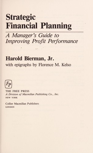 Cover for Strategic financial planning