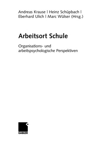 Cover for Arbeitsort Schule