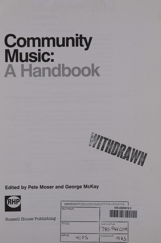 Cover for Community Music