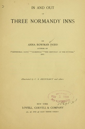 Cover for In and out of three Normandy inns.