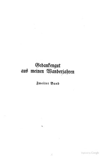 Cover for Gedankengut aus meinen wanderjahren.