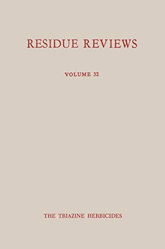Cover for Residue Reviews, Single Pesticide Volume