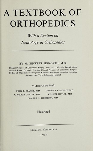 Cover for A textbook of orthopedics