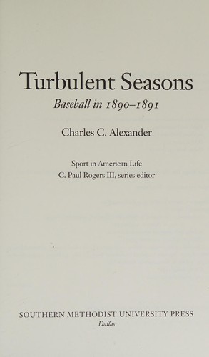 Cover for Turbulent seasons