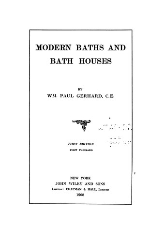 Cover for Modern baths and bath houses