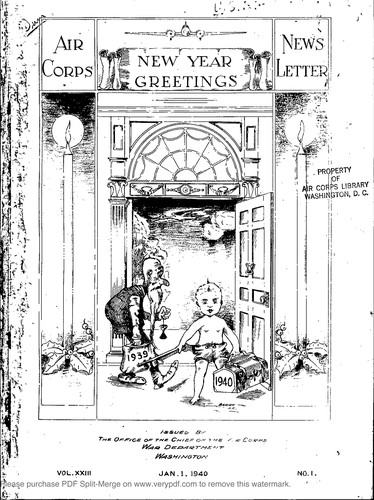 Cover for Air Corps News Letter