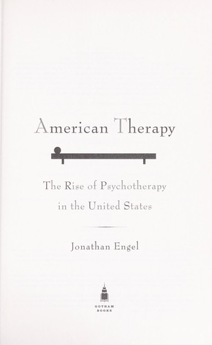 Cover for American therapy