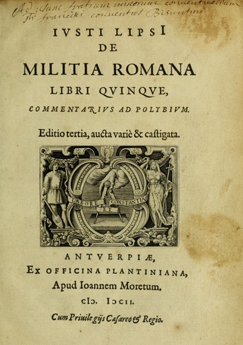 Cover for Iusti LipsI De militia romana libri quinque