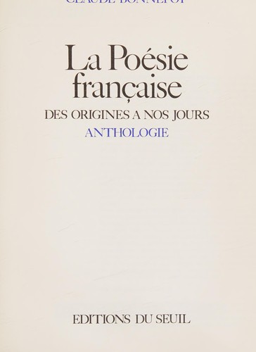 Cover for La poésie française