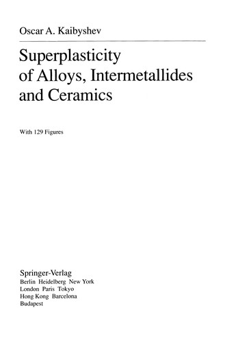 Cover for Superplasticity of Alloys, Intermetallides and Ceramics