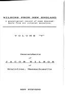 Cover for Descendants of Jacob Wilson of Braintree, Massachusetts