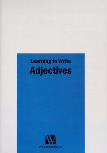 Cover for Adjectives
