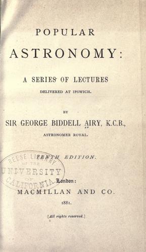 Cover for Popular astronomy.
