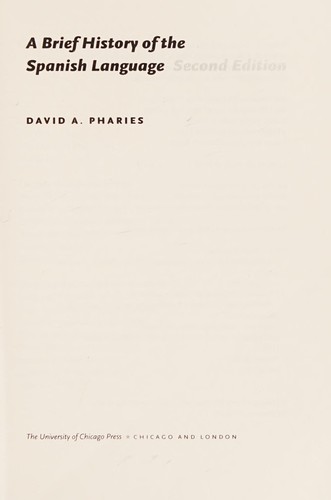 Cover for Brief History of the Spanish Language