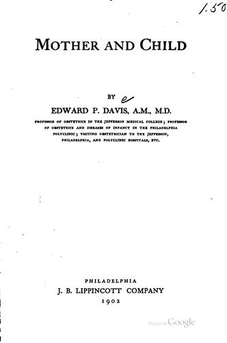 Cover for Mother and child