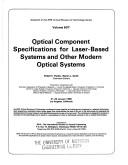 Cover for Optical component specifications for laser-based systems and other modern optical systems, 21-22 January 1986, Los Angeles, California