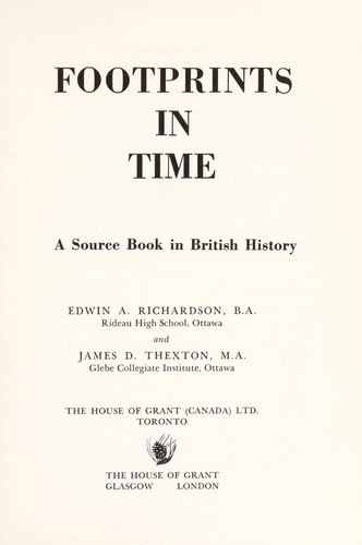 Cover for Footprints in time