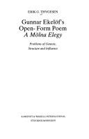 Cover for Gunnar Ekelöf's open-form poem A Mölna elegy