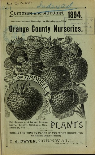 Cover for Illustrated and descriptive catalogue of the Orange County Nurseries