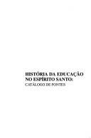 Cover for História da educação no Espírito Santo