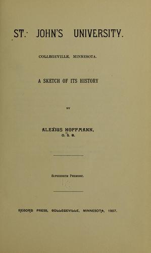 Cover for St. John's university