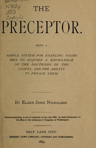 Cover for preceptor