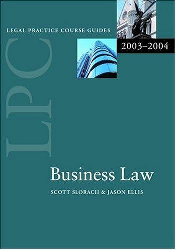 Cover for LPC Business Law (Legal Practice Course Guides)